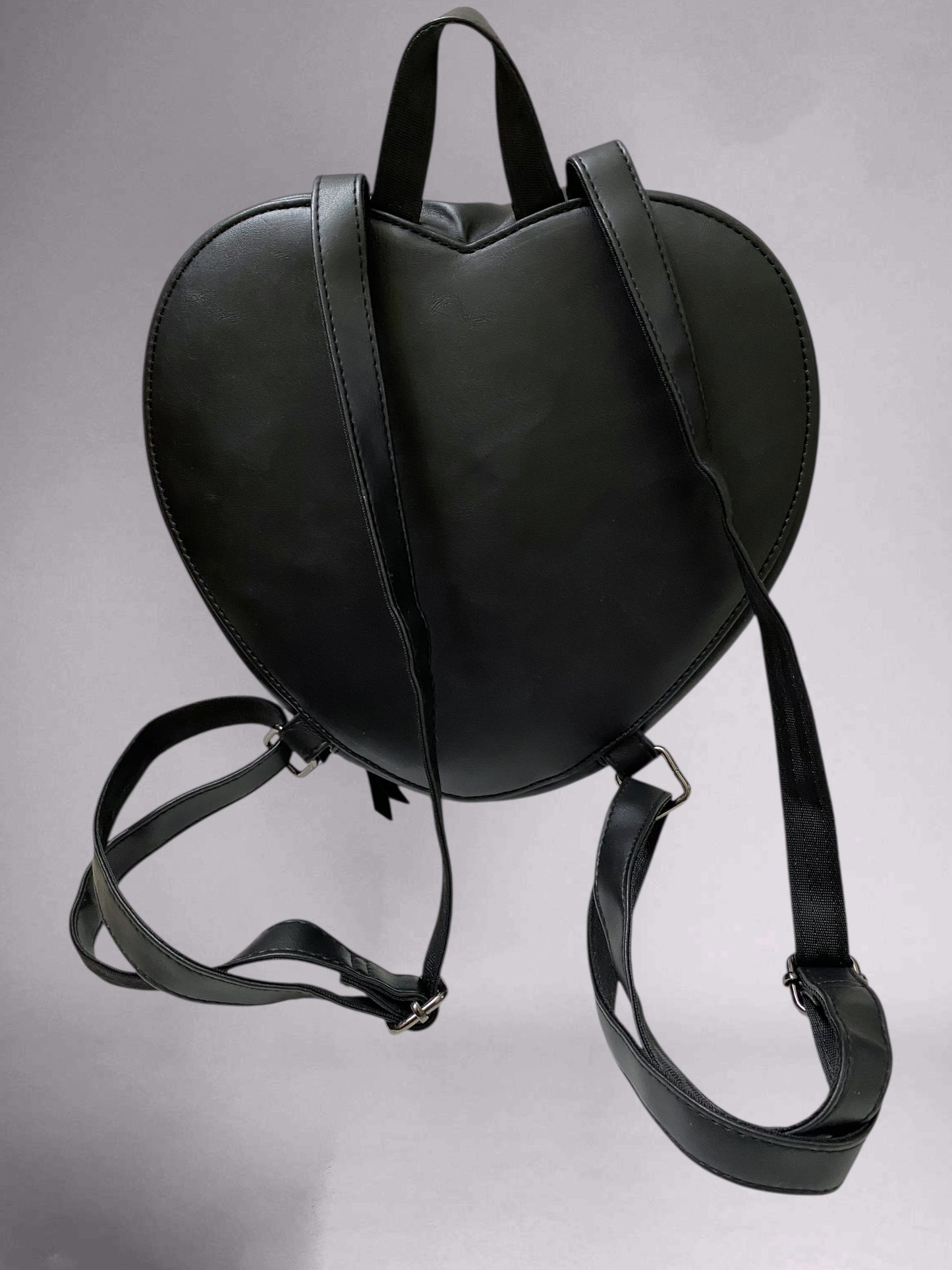 Black Spiky Heart Cyber Goth Brutalist Rave Backpack