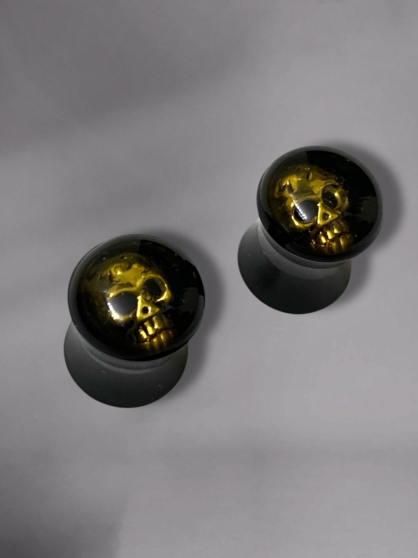0g Metal Skull Ear Plugs Gauges