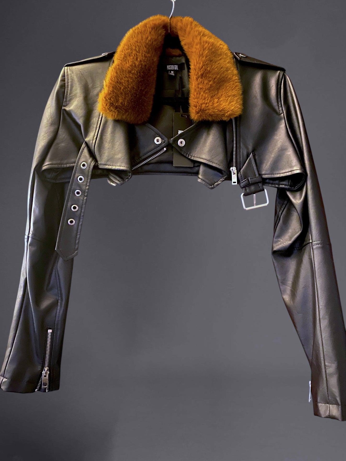 POSTER GRL Cropped Moto Jacket