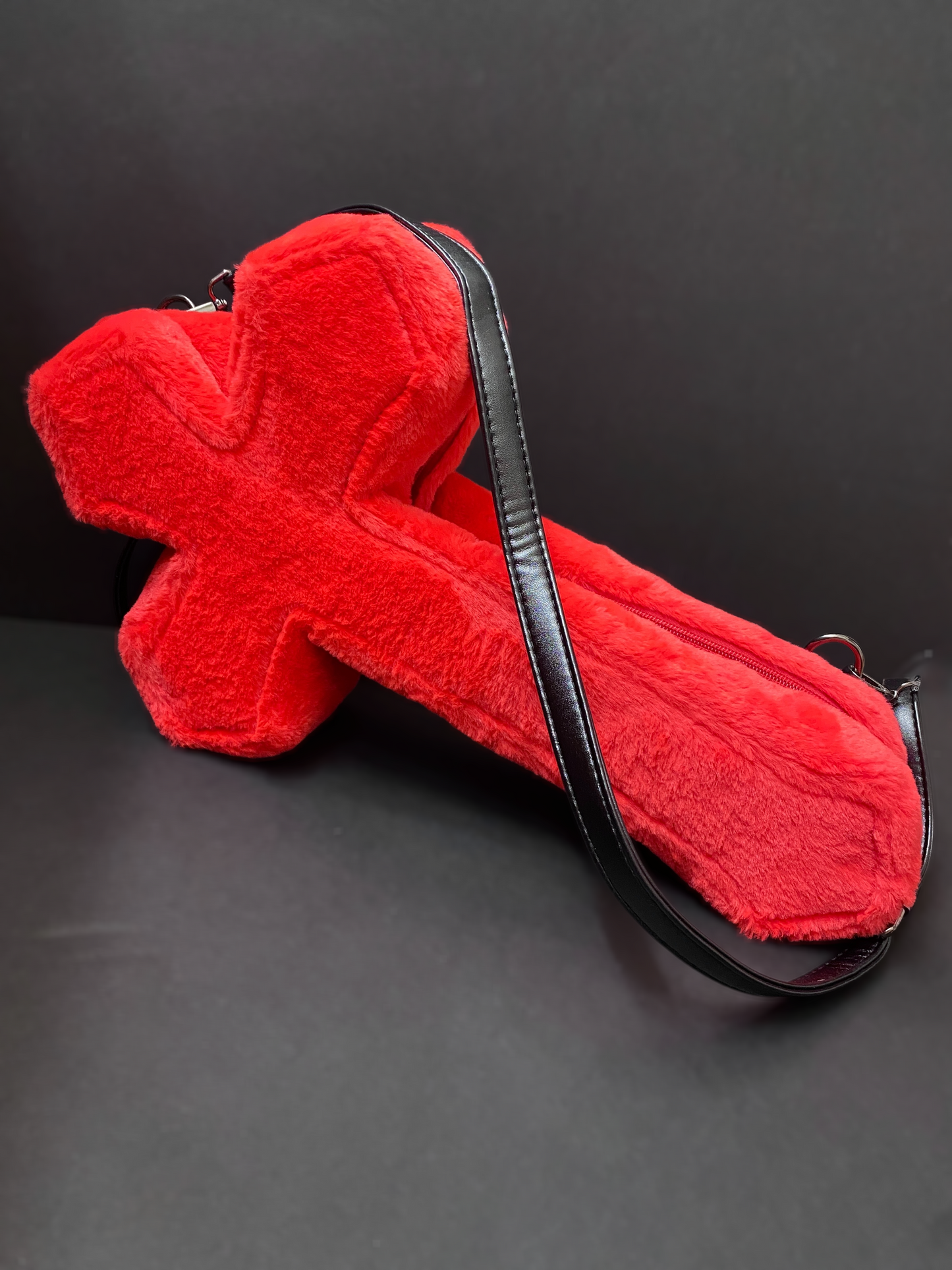 Youthood Red Faux Fur Cross Backpack