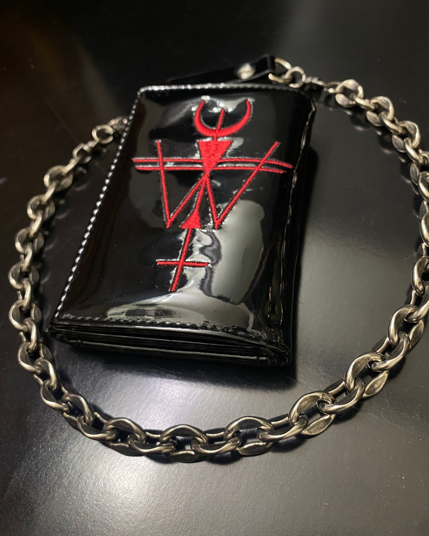 Widow Phantom Funds Trifold Wallet w/ Upgraded Heavy Duty Chain