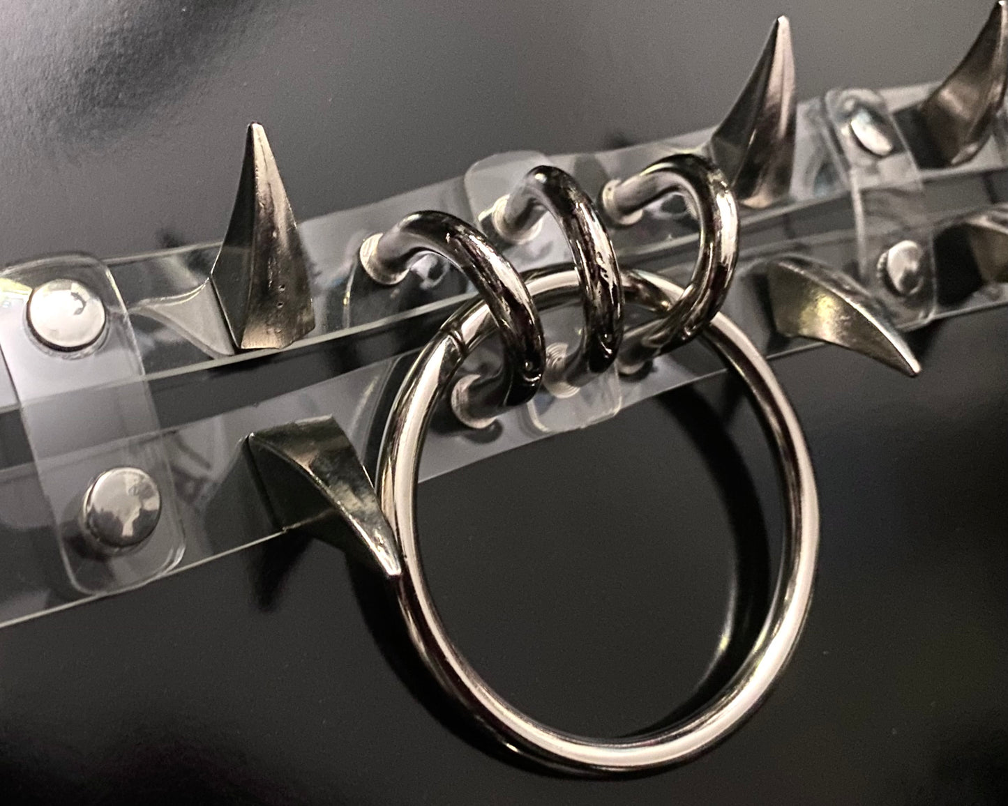 āšÆššš šššššā Custom Clear Spike Bondage Choker