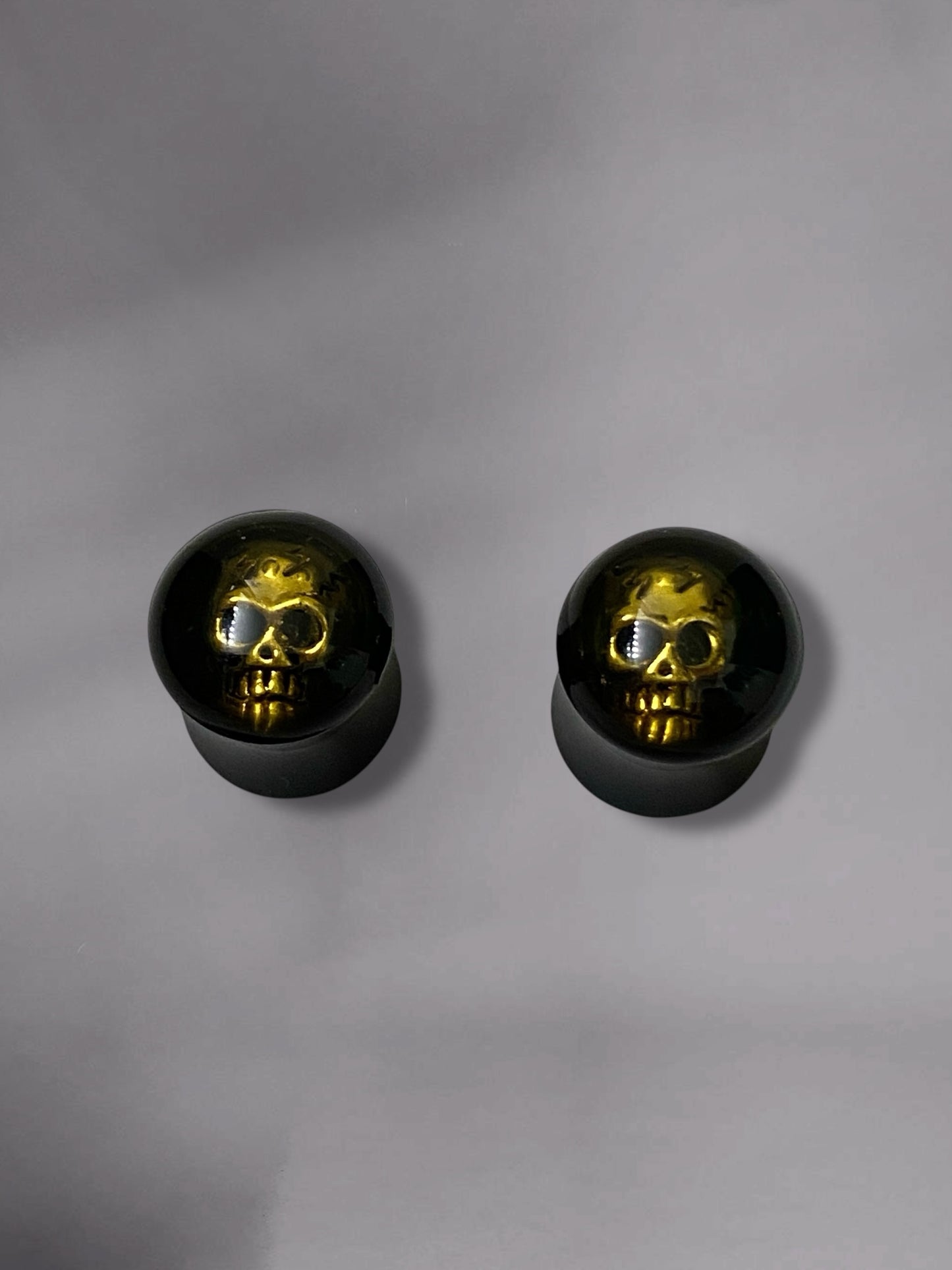 0g Metal Skull Ear Plugs Gauges
