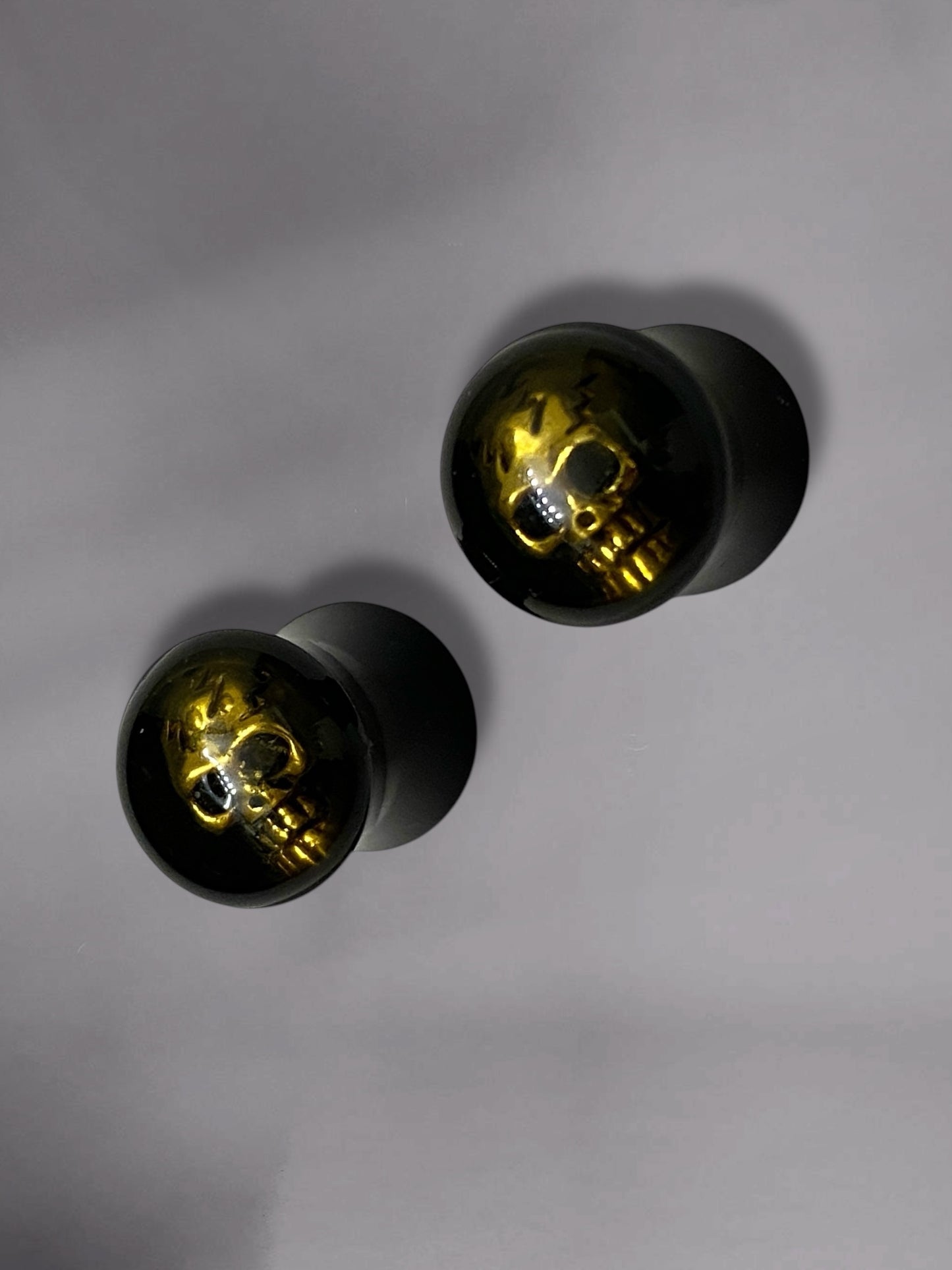 0g Metal Skull Ear Plugs Gauges