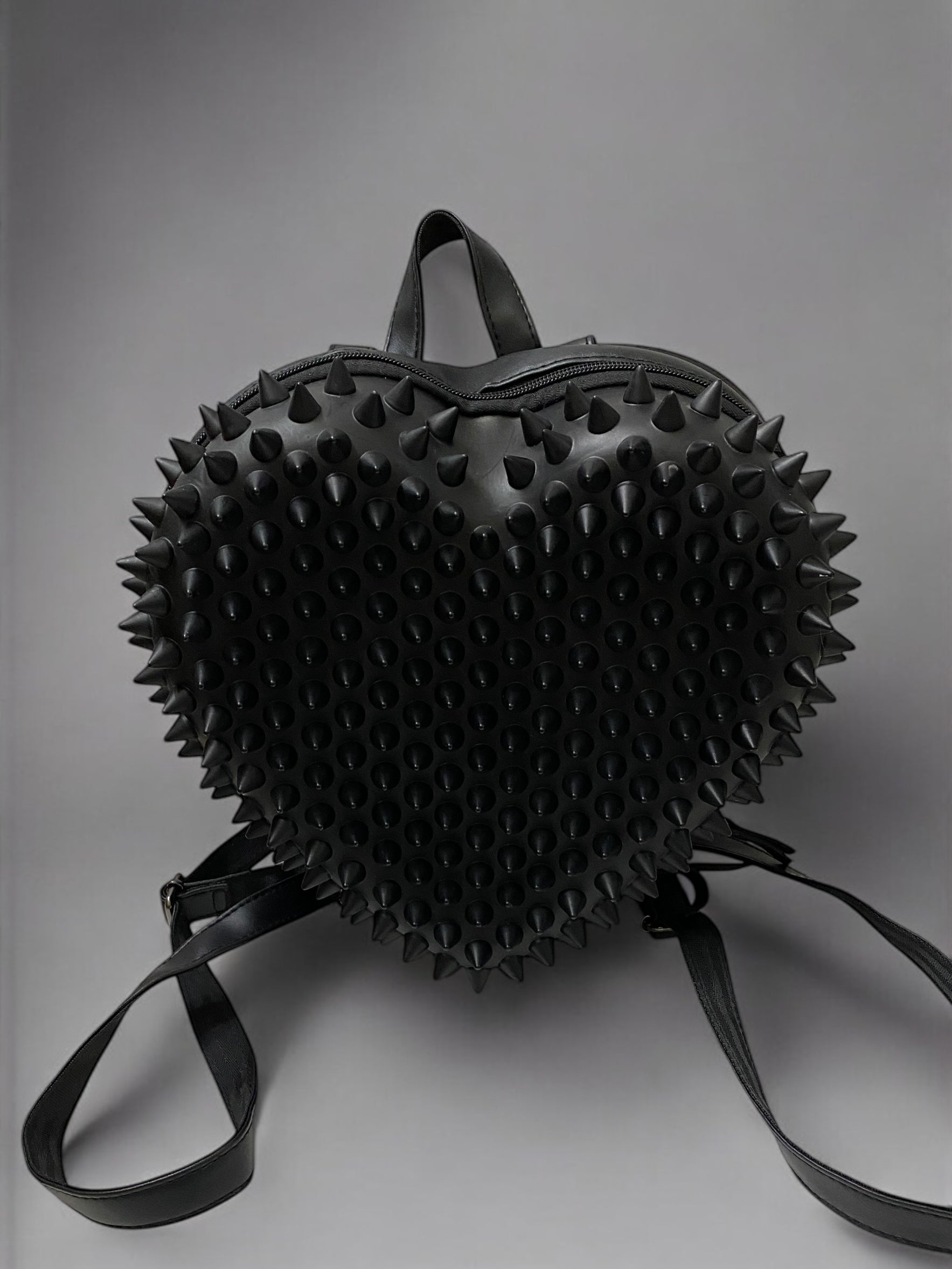 Black Spiky Heart Cyber Goth Brutalist Rave Backpack – ANGEL DEVIL CULT