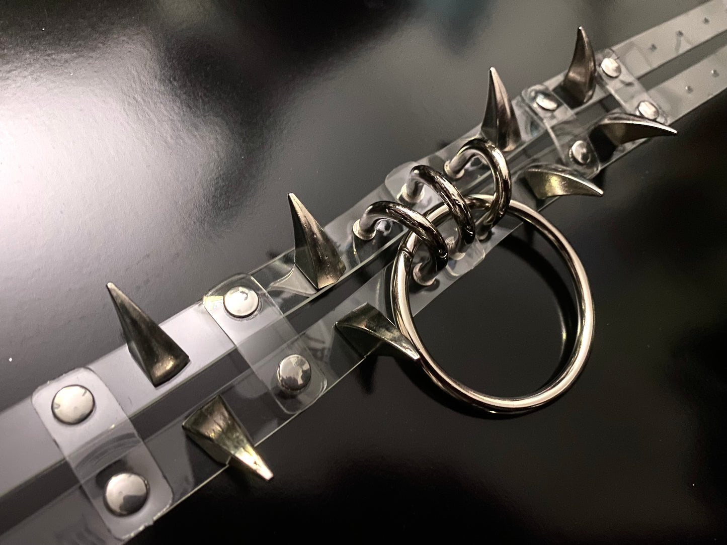 āšÆššš šššššā Custom Clear Spike Bondage Choker