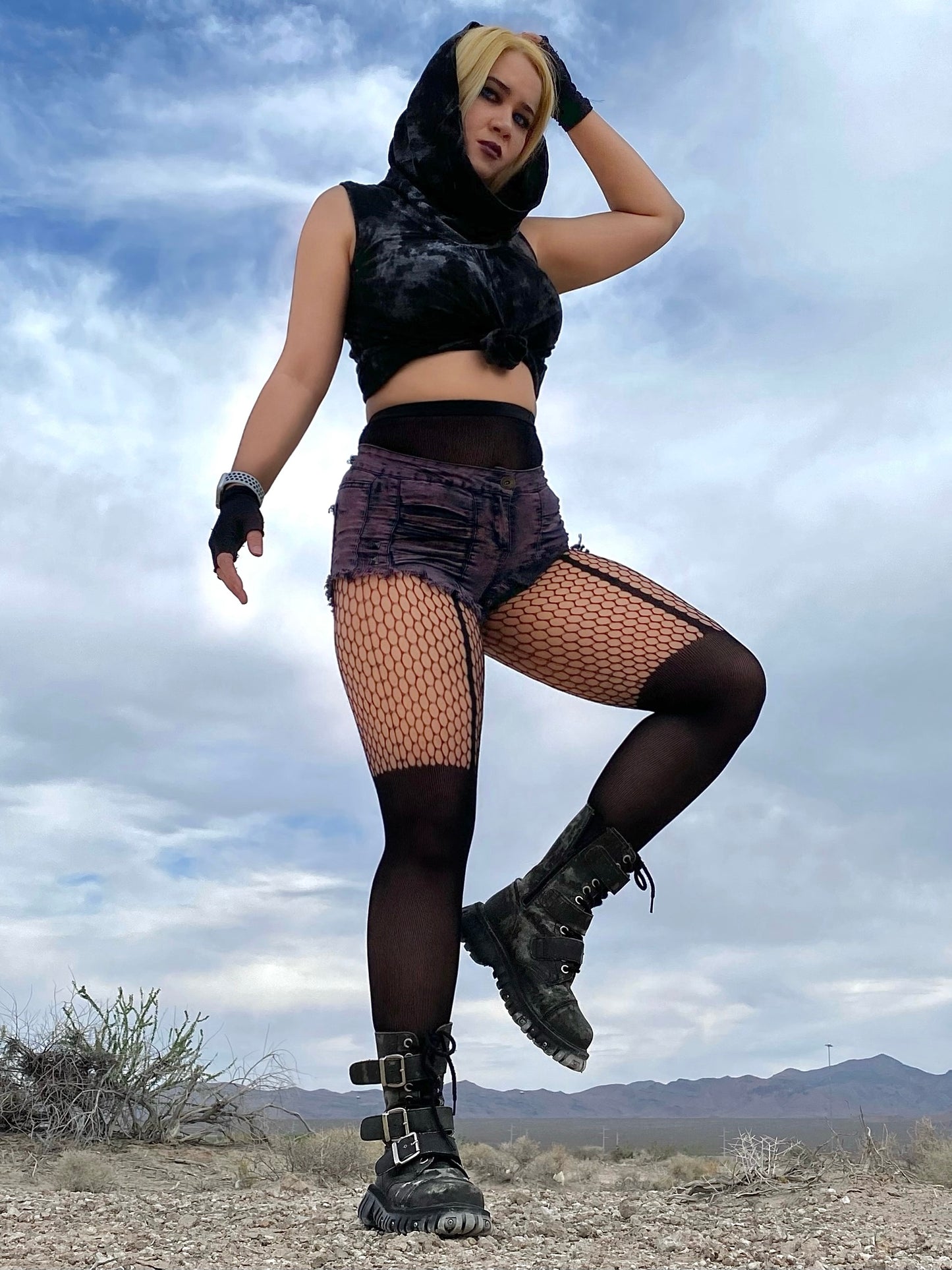 ‘Angel of Dystopia’ Greyscale Cowl Neck Tank 🗡️
