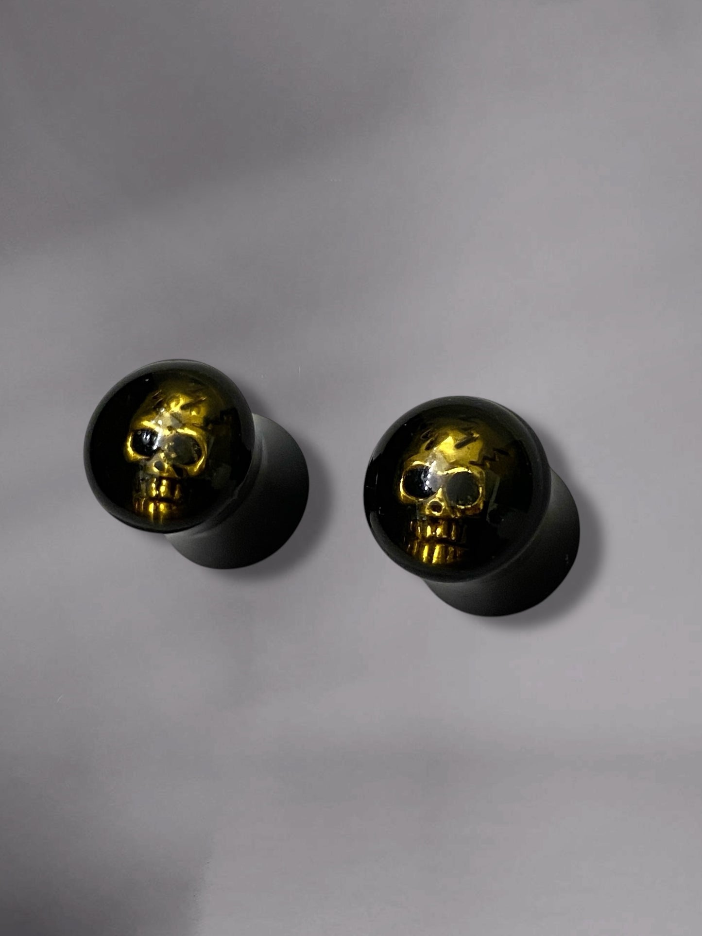 0g Metal Skull Ear Plugs Gauges