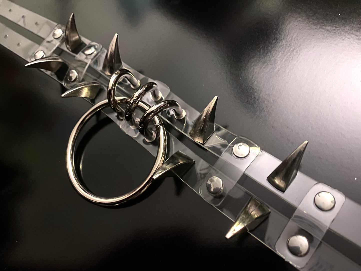 āšÆššš šššššā Custom Clear Spike Bondage Choker