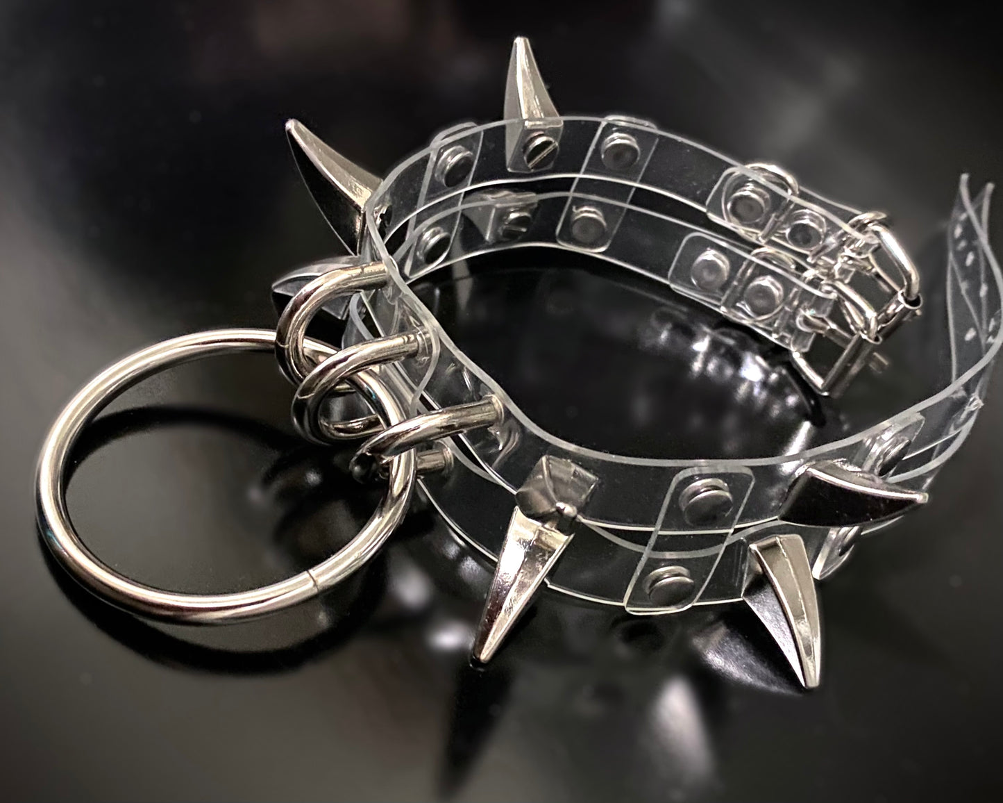 āšÆššš šššššā Custom Clear Spike Bondage Choker