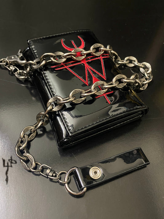 Widow Phantom Funds Trifold Wallet w/ Upgraded Heavy Duty Chain