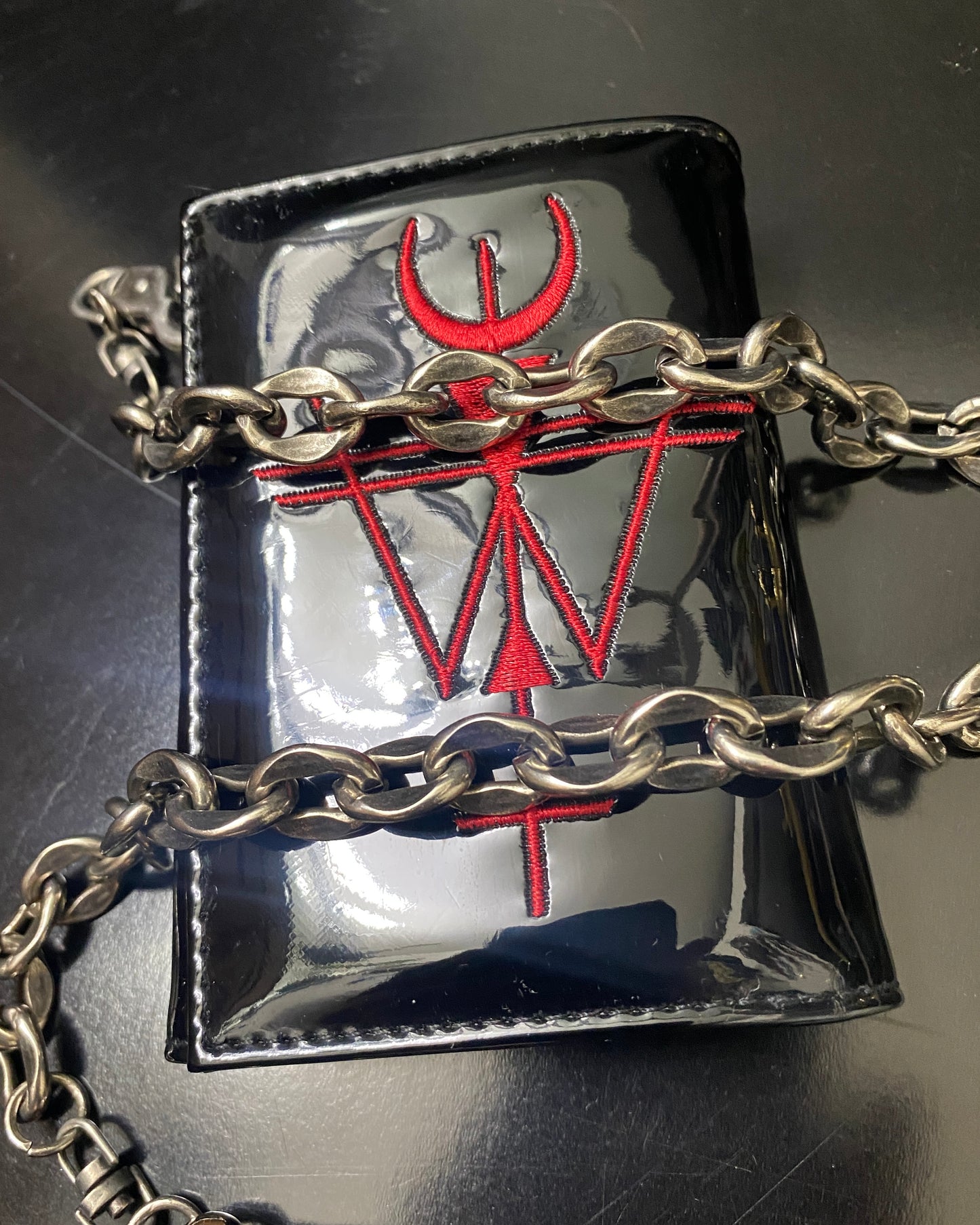 Widow Phantom Funds Trifold Wallet w/ Upgraded Heavy Duty Chain