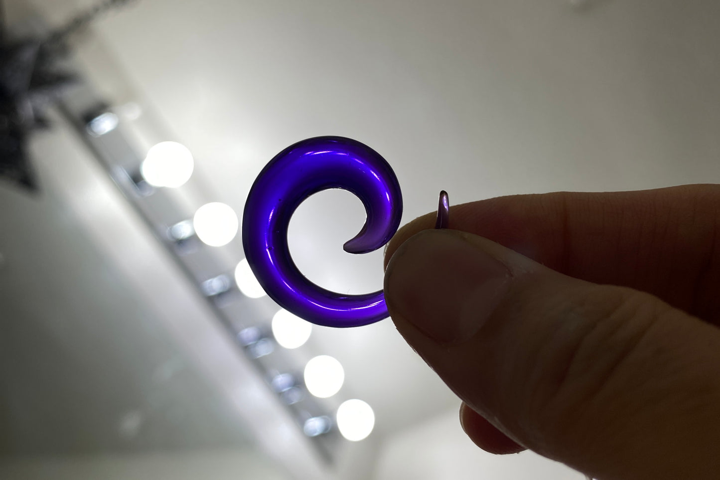 Purple Acrylic 2G Ear Plugs Gauges Cyber Goth