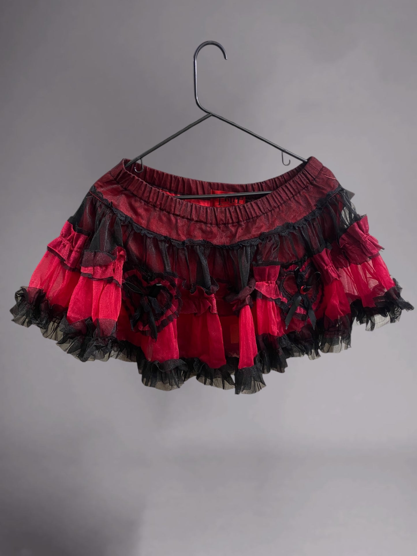 Vintage 00s Tripp NYC Goth Whimsygoth Heart Layered Lace Tutu Skirt