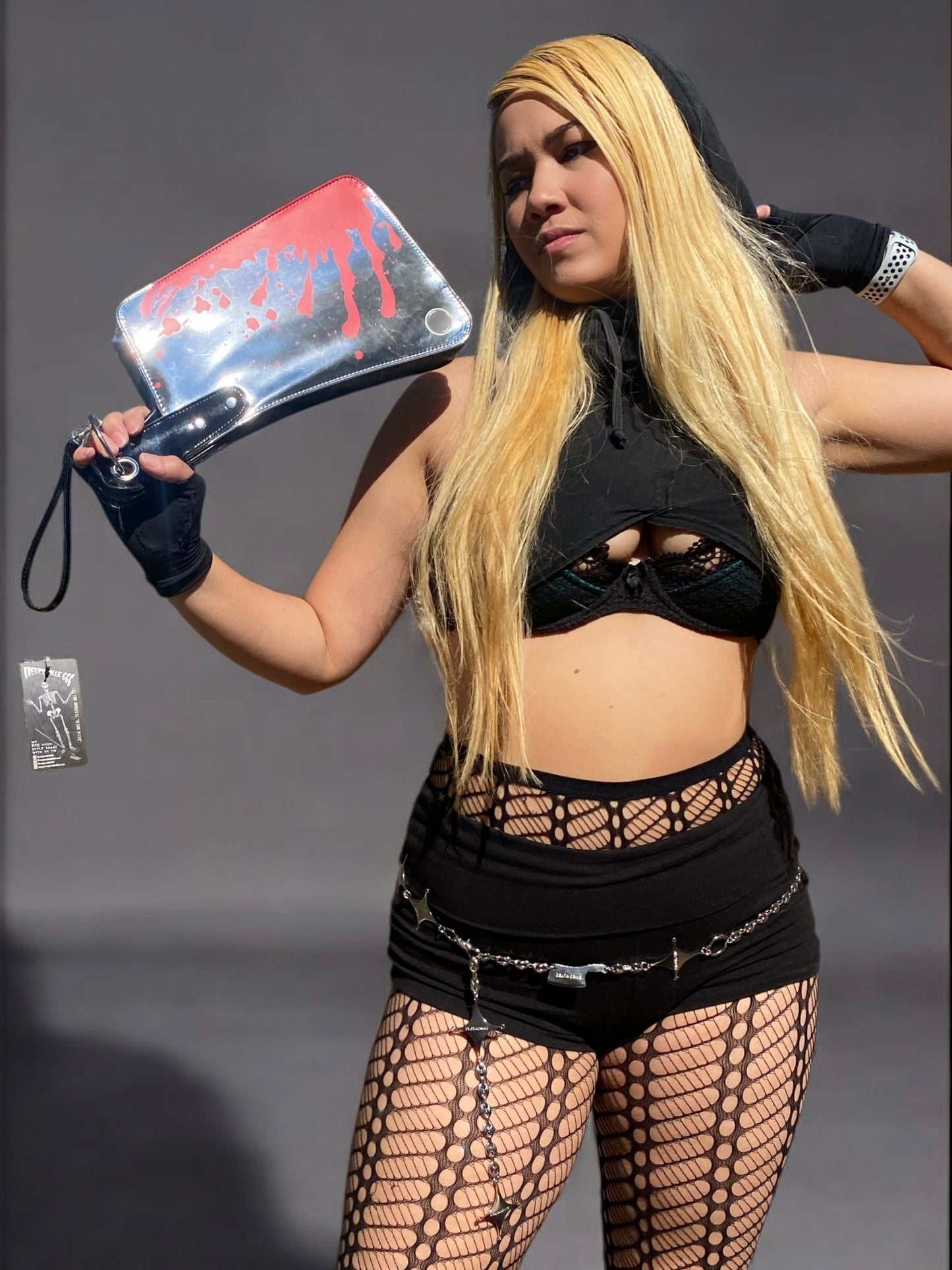 Kreepsville 666 Metallic Cleaver Clutch Purse