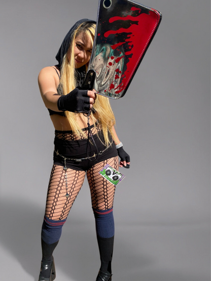 Kreepsville 666 Metallic Cleaver Clutch Purse