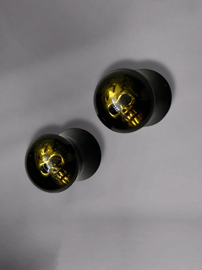 0g Metal Skull Ear Plugs Gauges