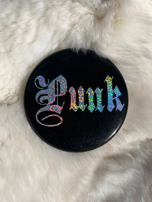 00's Glitter Punk Pin Badge