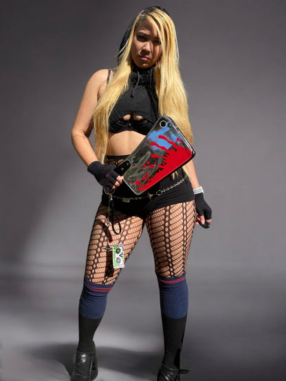 Kreepsville 666 Metallic Cleaver Clutch Purse