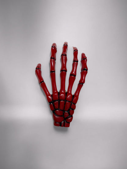 Blood Red Skeleton Hand Hair Clip