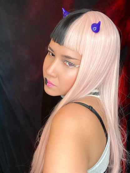 Mini Lil Devil Horns Hair Clips 𖤐