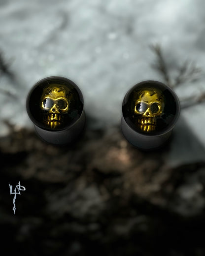 0g Metal Skull Plugs / Gauges