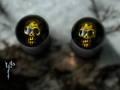 0g Metal Skull Plugs / Gauges