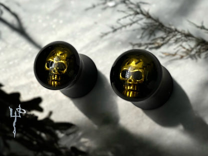 0g Metal Skull Plugs / Gauges